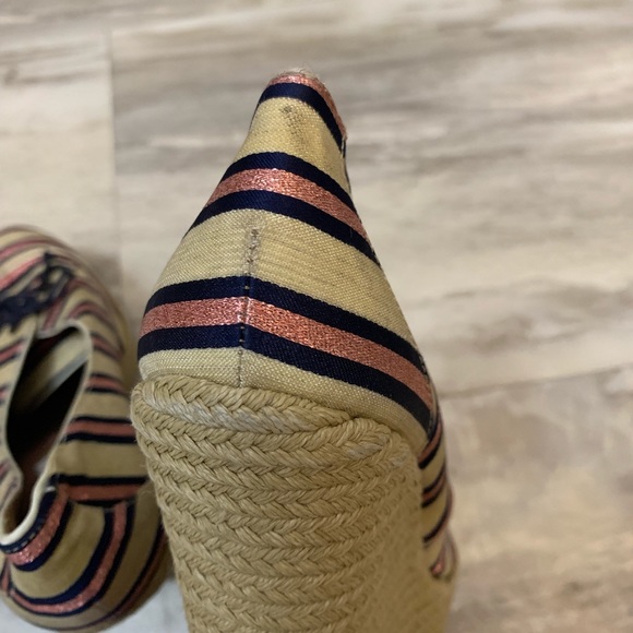 Tabitha Simmons Stripe Oxford Wedge Espadrille - Picture 5 of 8